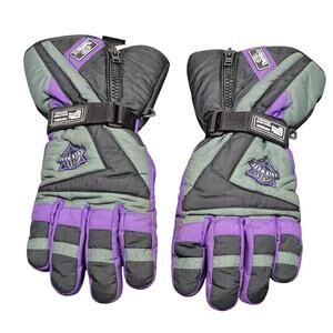 Coldwave Hipora Thermolite Ski Gloves Sz XL Purple Black Waterproof Outdoor Vtg